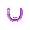 Фаллоимитатор двусторонний с вибропулей TOYFA Basic Double Dildo, TPR, фиолетовый, 35 см
