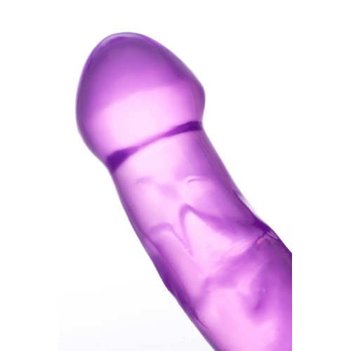 Фаллоимитатор двусторонний с вибропулей TOYFA Basic Double Dildo, TPR, фиолетовый, 35 см
