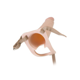 Фаллопротез LoveToy поясной, телесный, 18 см