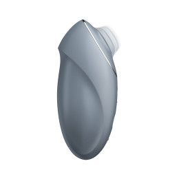 Вибромассажер Satisfyer Tap & Climax 1, силикон, серо-голубой, 11 см