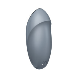Вибромассажер Satisfyer Tap & Climax 1, силикон, серо-голубой, 11 см