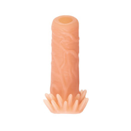 Насадка реалистичная KOKOS NUDE SLEEVE с дополнительной стимуляцией, TPE, телесная, 10 см