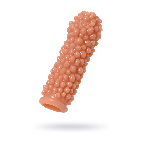 Насадка реалистичная KOKOS EXTREME SLEEVE 08-S с дополнительной стимуляцией, TPE, телесная, 12.7 см