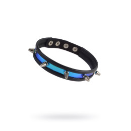 Ошейник Sitabella, кожа, синий