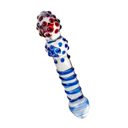 Двусторонний фаллоимитатор Sexus Glass, стекло, прозрачный, 20,5 см