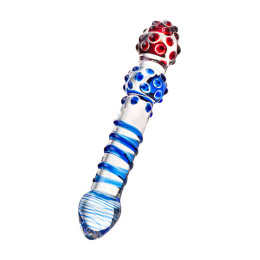 Двусторонний фаллоимитатор Sexus Glass, стекло, прозрачный, 20,5 см
