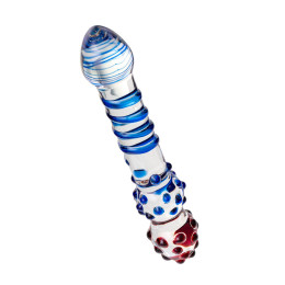 Двусторонний фаллоимитатор Sexus Glass, стекло, прозрачный, 20,5 см