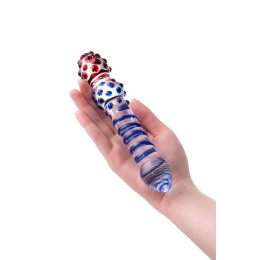 Двусторонний фаллоимитатор Sexus Glass, стекло, прозрачный, 20,5 см