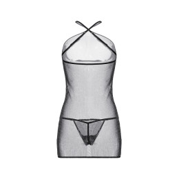 Комбинация и стринги Candy Girl Star с люрексом, сетка, черный, OS