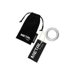 Кольцо на пенис Metal by TOYFA, серебряное, Ø 3,5 см