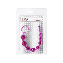Анальная цепочка TOYFA Basic, PVC, фиолетовый, 30 см