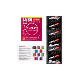 Презервативы Luxe, royal, cherry collection, 18 см, 5,2 см, 3 шт.