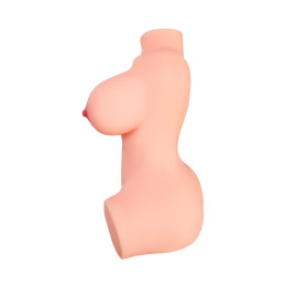 Мастурбатор реалистичный в форме женского тела, с 2 любовными входами, ТPE, телесный, 2,5 кг (в бело