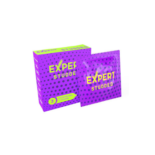 Презервативы EXPERT Studded, облегающие, точечные,  3 шт.