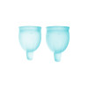 Менструальная чаша Satisfyer Feel Confident, 2 шт в наборе, силикон, синий
