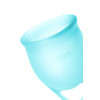 Менструальная чаша Satisfyer Feel Confident, 2 шт в наборе, силикон, синий