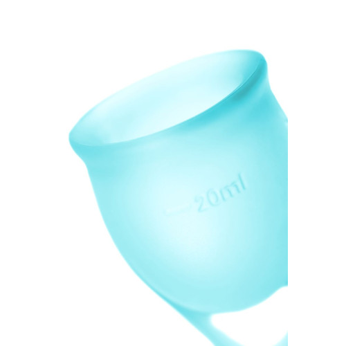 Менструальная чаша Satisfyer Feel Confident, 2 шт в наборе, силикон, синий