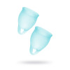 Менструальная чаша Satisfyer Feel Confident, 2 шт в наборе, силикон, синий