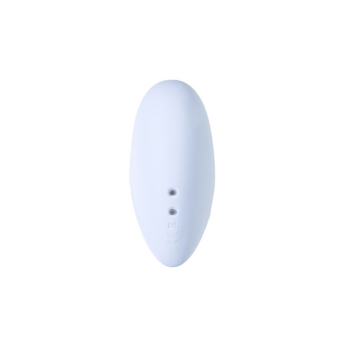 Вакуум-волновой стимулятор клитора с вибрацией Satisfyer Cutie Heart, силикон, голубой, 7,7 см