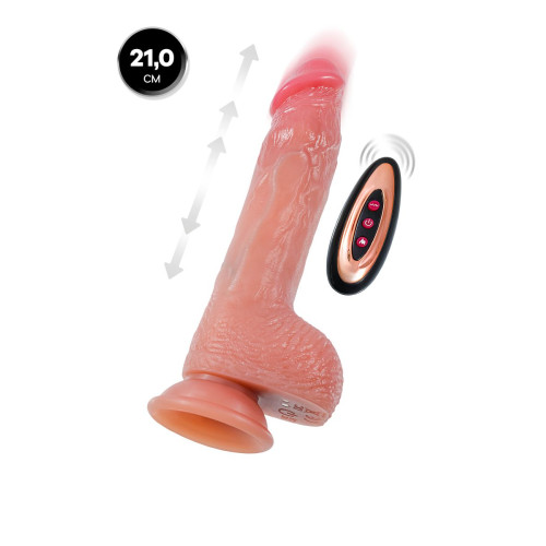 Вибратор-пульсатор реалистичный, Mr.Baton, RealMotion, силикон, 21см, Ø4