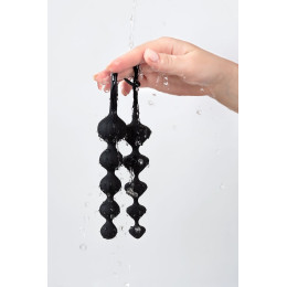 Набор анальных цепочек Satisfyer Love Beads black, силикон, черный, 27 см.