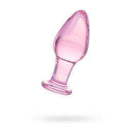 Анальная втулка Sexus Glass, стекло, розовая, 10 см, Ø 4 см