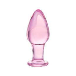 Анальная втулка Sexus Glass, стекло, розовая, 10 см, Ø 4 см