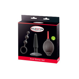 Набор анальных игрушек для начинающих MALESATION Anal Starter Set, черный, 3 шт