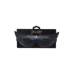 Маска Pecado BDSM, открытая острая, натуральная кожа, черная