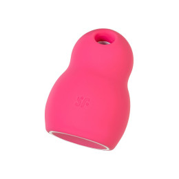 Вакуумный стимулятор клитора с вибрацией Satisfyer Pro To Go 1, красный, 9 см
