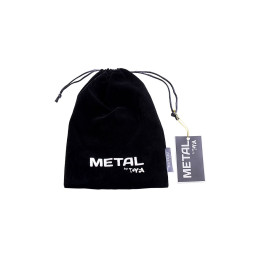 Анальная втулка Metal by TOYFA, металл+искусственный мех, серебряный, белый, 4,2 см