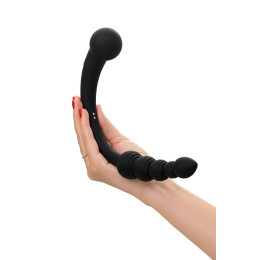 Двусторонний вибратор Black&Red by TOYFA, силикон, черный, 35 см