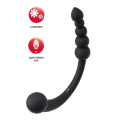 Двусторонний вибратор Black&Red by TOYFA, силикон, черный, 35 см