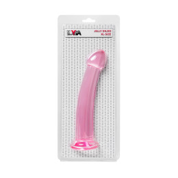 Нереалистичный фаллоимитатор TOYFA Basic Jelly Dildo XL, TPE, розовый, 22 см