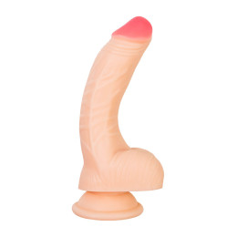 Реалистичный фаллоимитатор RealStick Nude Nash, PVC, телесный, 18 см