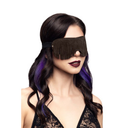 Маска Pecado BDSM, с бахромой, натуральный велюр, коричневый