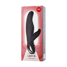 Вибратор кролик Fun Factory LADY BI, силикон, черный, 22 см