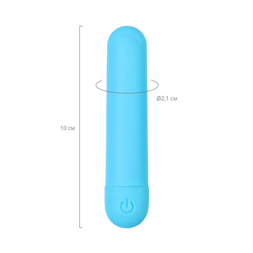 Вибропуля A-Toys by TOYFA MURR, силикон, голубой, 10 см