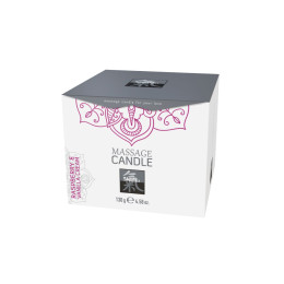 Массажная свеча HOT Shiatsu с ароматом малины и ванильным кремом,  мл