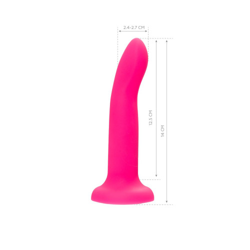 Фаллоимитатор, светящийся в темноте Beyond by Toyfa Bucky Glow, силикон, розовый, 14 см