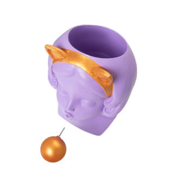 Подставка под сувенирную продукцию "Девочка с жвачкой" фиолетовый, золотой