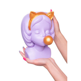 Подставка под сувенирную продукцию "Девочка с жвачкой" фиолетовый, золотой