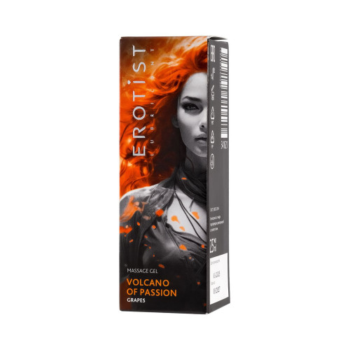 Гель Erotist с эффектом вибрации VOLCANO OF PASSION: GRAPES (со вкусом виноград), 25 мл
