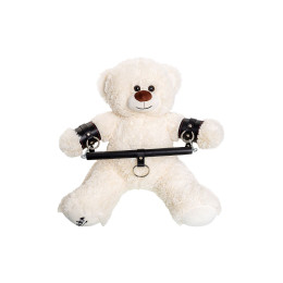 Бондажный набор Pecado BDSM, «Медведь белый», распорка, наручники, натуральная кожа, черный