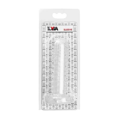 Насадка на пенис рельефная TOYFA Basic, TPE, прозрачный, 12 см