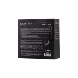 Анальная пробка Erotist Ruffle с дополнительной стимуляцией, силикон, черная, S