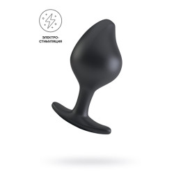 Анальная пробка MystimRocking Force L, электростимуляция, силикон, черная, Ø 4,7 см