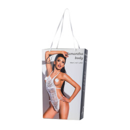 Боди Me Seduce Queen of hearts Samantha, белое, L/XL