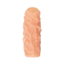 Насадка реалистичная KOKOS NUDE SLEEVE с дополнительной стимуляцией, TPE, телесная, 10 см