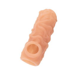 Насадка реалистичная KOKOS NUDE SLEEVE с дополнительной стимуляцией, TPE, телесная, 10 см